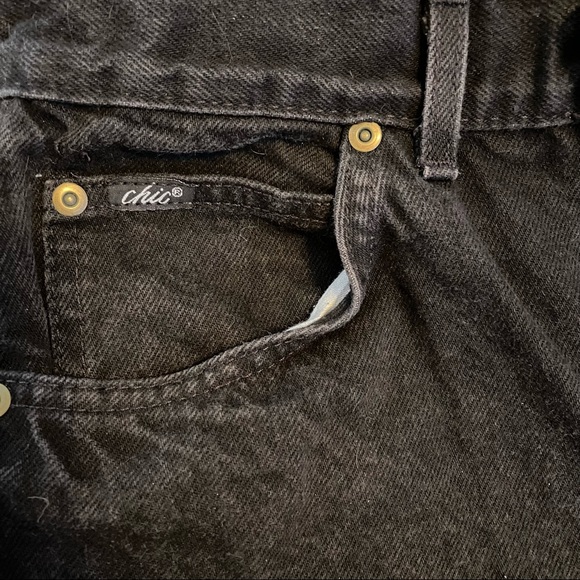 VINTAGE Women’s Chic Jeans 👖Black Excellent - Picture 4 of 5